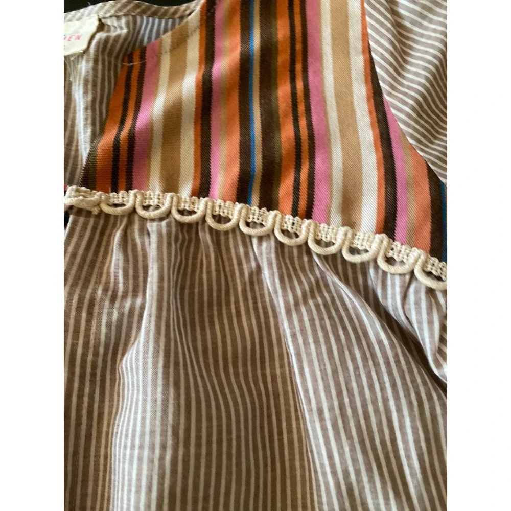 Hayden Girls Brown Striped‎ Front Tie Swim Cover Up Size 11-12